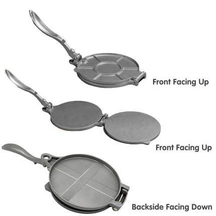 16/20cm Premium Tortilla Press Flat Bread Maker Taco Roti Chapati Health Food - Silver-20cm