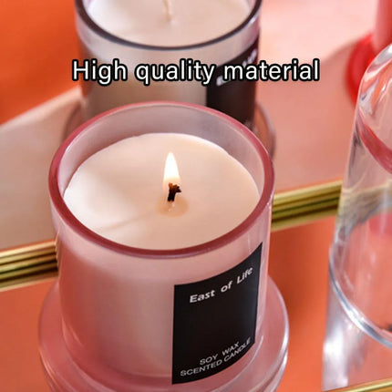 2Pcs Smokeless Glass Aromatherapy Candles Scented Gift Set for Relaxation - Freesia