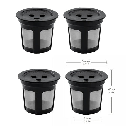 4PCS 3 Hole K-Cup Coffee Capsule Coffee Maker Reusable Filter For Keurig Brewers