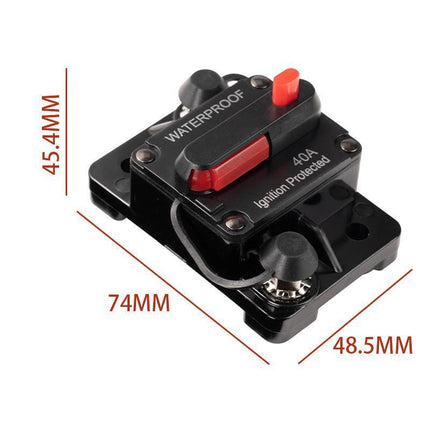 Waterproof Car Circuit Breaker Fuse Reset 30-300A AMP 12V-48V DC Car Boat IP67 - 30A