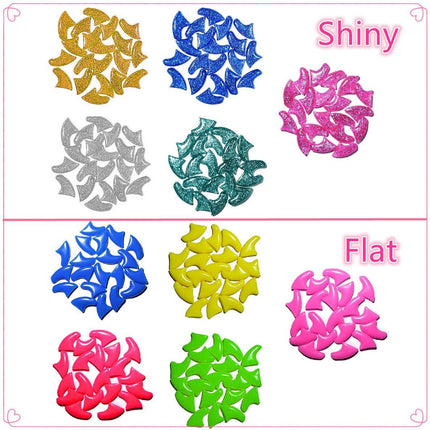 100PCS Anti Scratch Paw Covers for Cats and Kittens Nail Protector Soft Paw - Shiny-L