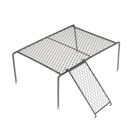 Metal Iron Chicken Feeding Ladder Grid Shelving Landscaping Platform Supplies - White-L
