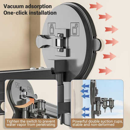 2/3/4-Bar Adjustable Foldable Retractable Clothes Drying Rack Suction Cup Hanger - Two Fold And Three Sections