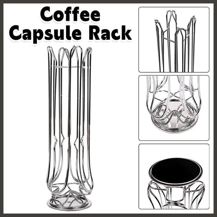 24 Coffee Capsule Holder Rack Storage Stand Pod Display Organizer Shelf Kitchen