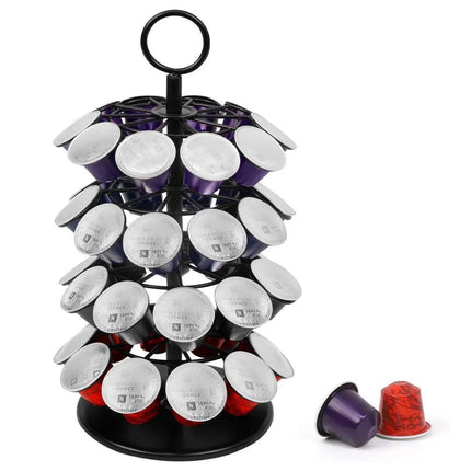 Coffee Capsule Organizer 360 Degree Rotating Holder Rack for 40 Pods Storage