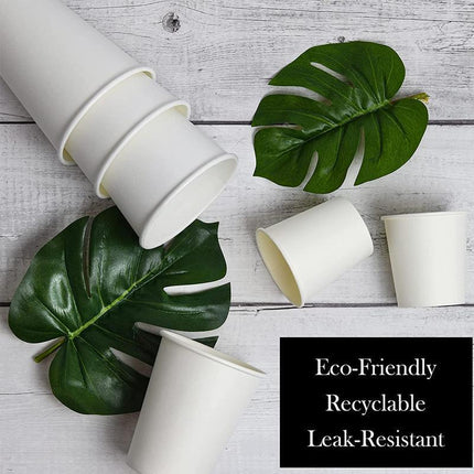 Disposable Coffee Cups Takeaway Paper Single Wall 16oz No Lids - 100pcs