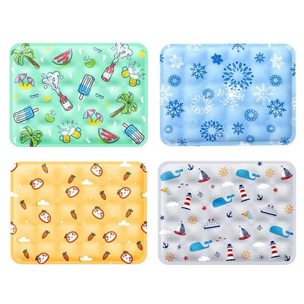 Cooling Ice Mat for Pets Summer Dog and Cat Cooling Pad Comfortable Pet Bed - Yellow - 60x90cm