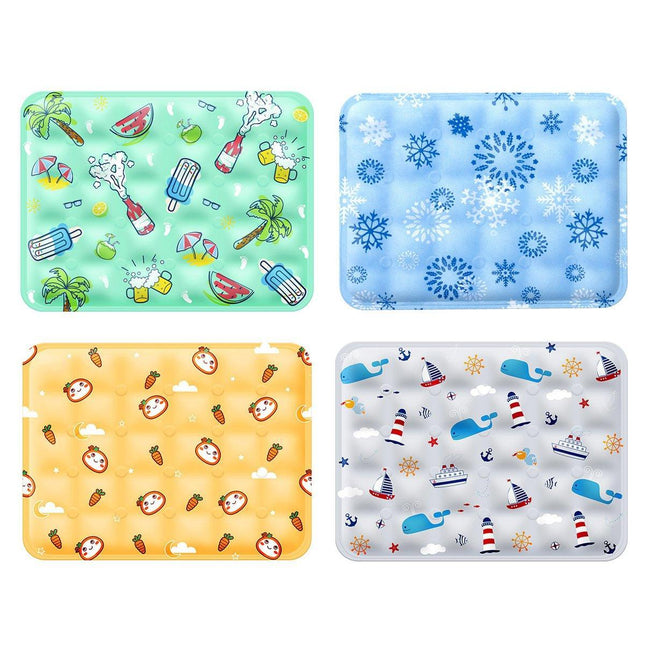 Cooling Ice Mat for Pets Summer Dog and Cat Cooling Pad Comfortable Pet Bed - Yellow - 60x90cm