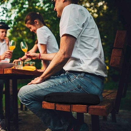 Orthopaedic Memory Foam Seat Cushion Support Back Pain Chair Pillow Car - Grey