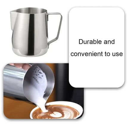 Stainless Steel Latte Art Cup 350ml 600ml Milk Frothing Pitcher Coffee Barista - 350ml