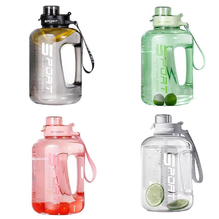 Large Capacity Water Cup Fitness Sports Water Bottle for Gym Outdoor Activities - White