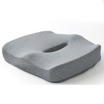 Memory Foam Seat Cushion for Office and Travel Support with Ergonomic Design - Grey