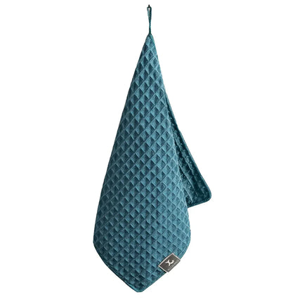 5PCS Waffle Cleaning Cloth Coffee Machine Bar Towel Dish Rag Absorbent - Blue
