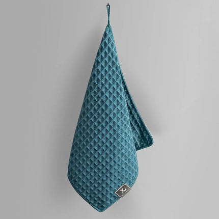 5PCS Waffle Cleaning Cloth Coffee Machine Bar Towel Dish Rag Absorbent - Blue