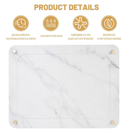 Diatom Mud Water Draining Pad Kitchen Faucet Washbasin Water Absorbing Mat