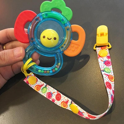 60 Random Colored Plastic Pacifier Dummy Clip Suspender Badge Holder for Crafts