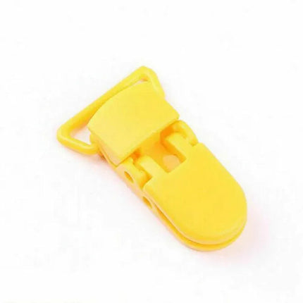 60 Random Colored Plastic Pacifier Dummy Clip Suspender Badge Holder for Crafts