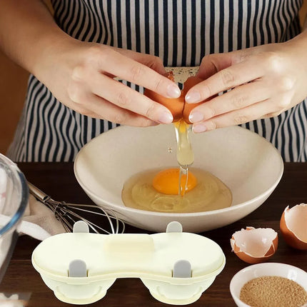 Microwave Egg Steamer With Lid Kitchen Egg Cooker Poacher Steam Box Container - White