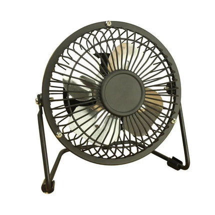 USB Desk Fan 4 Inch Metal Frame Black Portable Table Fan, 1 Piece