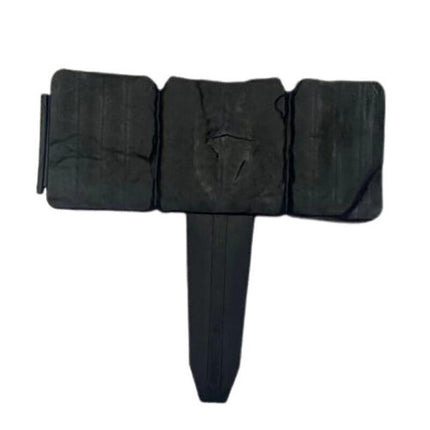 20pcs Garden Fence Edging Plastic Lawn Border for Outdoor Yard Flower Bed - Black