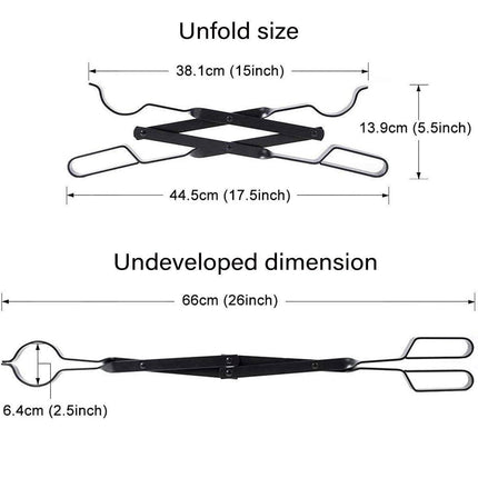 Folding Fireplace Tongs Grip Fire Pit Pliers Outdoor Indoor Fire Tools Durable