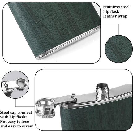 Stainless Steel Hip Flask Portable Wine Pot Flat Pocket Bottle Outdoor Travel