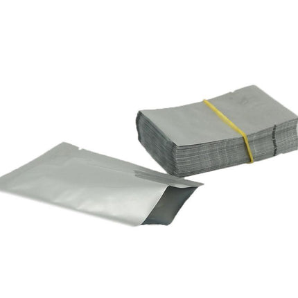 Silver Open Top Aluminum Foil Packaging Bags Heat Seal Vacuum Food Pouches - 24X37CM