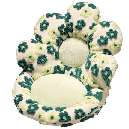 Cute Soft Seat Cushion Flower Shaped Lazy Sofa Pad for Office Chairs and Home Use - Red