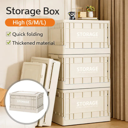 Foldable Large Capacity Household Toy Book Storage Box Space Saving Durable - L