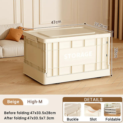 Foldable Large Capacity Household Toy Book Storage Box Space Saving Durable - L