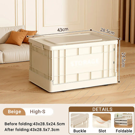 Foldable Large Capacity Household Toy Book Storage Box Space Saving Durable - L