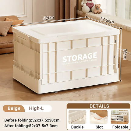 Foldable Large Capacity Household Toy Book Storage Box Space Saving Durable - M