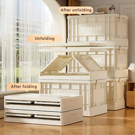 Foldable Large Capacity Household Toy Book Storage Box Space Saving Durable - S