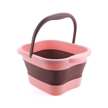 Folding Foot Spa Pedicure Bath Massage Tub Bucket Feet Basin Therapy Luxury - Blue