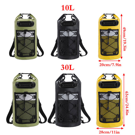 Outdoor Waterproof Dry Bag Roll Top Sack Rafting Swimming Hiking Travel Gear - Green - 30L