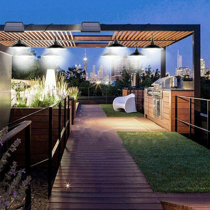 Solar Led Light Hanging Pendant Indoor Outdoor Garden Yard Tent Shed Lamp Remote - Dual-Head Light