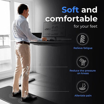 44x75cm Non-Slip Waterproof Kitchen Door Mat Floor Rug Carpet Anti-Oil Easy Clean - Grey