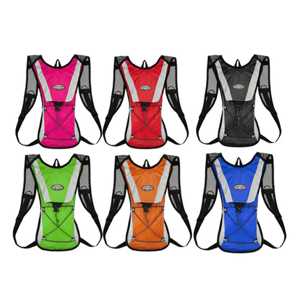 Hydration Pack Backpack Bag with 2L Water Bladder for Hiking Camping Cycling Running - Orange