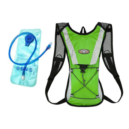 Hydration Pack Backpack Bag with 2L Water Bladder for Hiking Camping Cycling Running - Orange