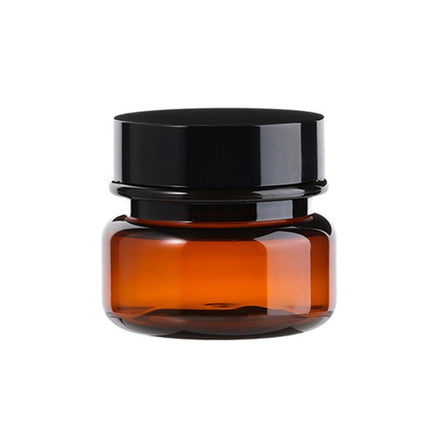 10pcs PET Plastic Cosmetic Bottles Refillable Travel Face Cream Containers - 30ml-Brown+Black-Double