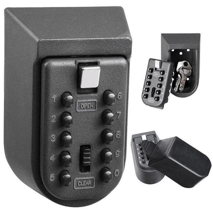 1X Outdoor Wall Mount Spare Key Safe Box Lock Holder Water Weather Proof New