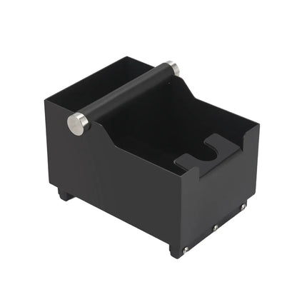 Coffee Knock Box with Powder Press Holder PTFE-Coated Metal Black