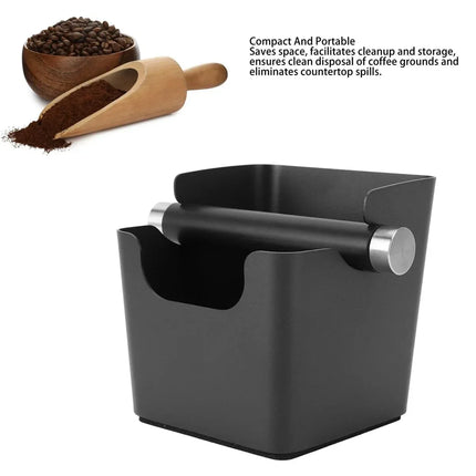 Square Coffee Grounds Knock Box Durable for Home Coffee Shop Use