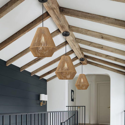 Braided Paper Rope Lampshade Chandelier Hanging Decoration for Lighting Decor