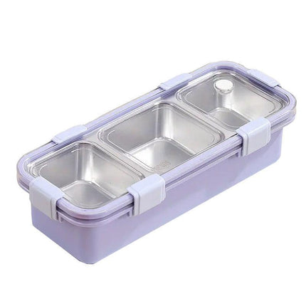 Stainless Steel Lunch Box Compartment Bento Box Food Container for Meal Prep Use - Green