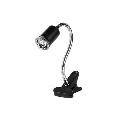 E27 Reptile Heat Lamp UVA UVB Turtle Lizard Heating Light with Clip - 25W Bulb + White Holder