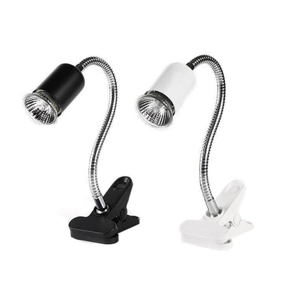 E27 Reptile Heat Lamp UVA UVB Turtle Lizard Heating Light with Clip - 50W Bulb + White Holder