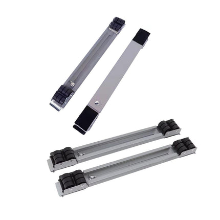 2pcs Adjustable Refrigerator Washing Machine Base Stand Movable Support Shelf - Grooved
