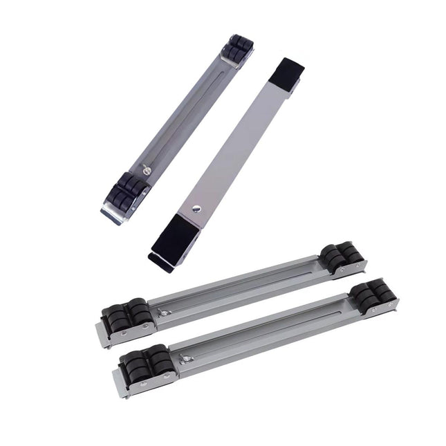 2pcs Adjustable Refrigerator Washing Machine Base Stand Movable Support Shelf - Grooved