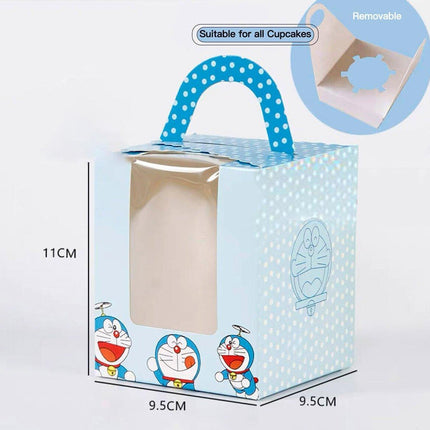 50 Pack Premium Cupcake Boxes with Window Thickened Cardboard Muffin Holders - Pink